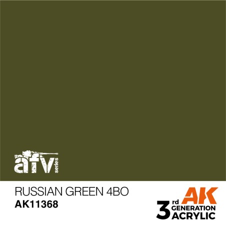 AK INTERACTIVE 3 rd. RUSSIAN GREEN 4BO – AFV. Marca AK Interactive. Ref: AK11368.