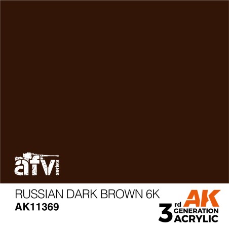 AK INTERACTIVE 3 rd. RUSSIAN DARK BROWN 6K – AFV. Marca AK Interactive. Ref: AK11369.