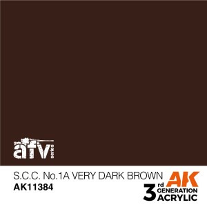 AK INTERACTIVE 3 rd. S.C.C. NO.1A VERY DARK BROWN – AFV. Marca AK Interactive. Ref: AK11384.