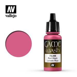 Acrilico Game Color, lavado Rojo. Bote 17 ml. Marca Vallejo. Ref: 73.206. 2