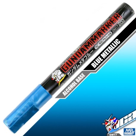 Gundam Marker Metallic Blue ( brush type ). Marca MR.Hobby. Ref: GM17.