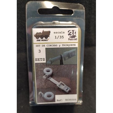 Cinchas y Trinquetes, 3ud. 1:35. Marca BMR. Ref: 3D35005.