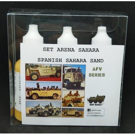Set de 3 Acrilicos, Arenas ET. Bote 17 ml. Marca BMR. Ref: SETARENAS.