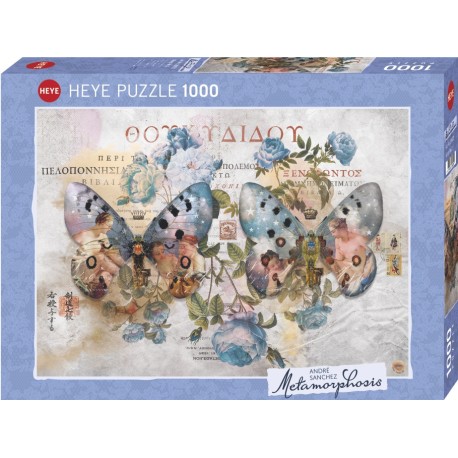 Wings No. 2, Metamorphosis. Puzzle horizontal, 1000 pz. Marca Heye. Ref: 29972.