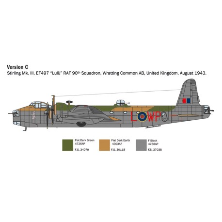 Stirling Mk. III. Escala 1:72. Marca Italeri. Ref: 1462.