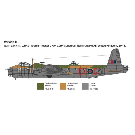 Stirling Mk. III. Escala 1:72. Marca Italeri. Ref: 1462.