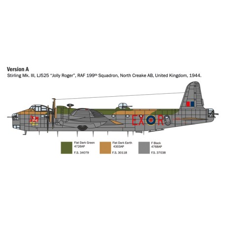 Stirling Mk. III. Escala 1:72. Marca Italeri. Ref: 1462.