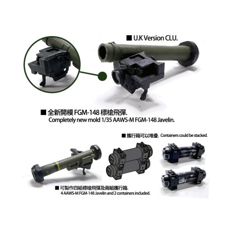 AAWS-M FGM-148 Javelin. Escala 1:35. Marca AFV Club. Ref: AF35355.