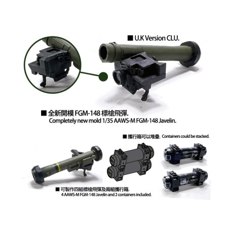 AAWS-M FGM-148 Javelin. Escala 1:35. Marca AFV Club. Ref: AF35355.