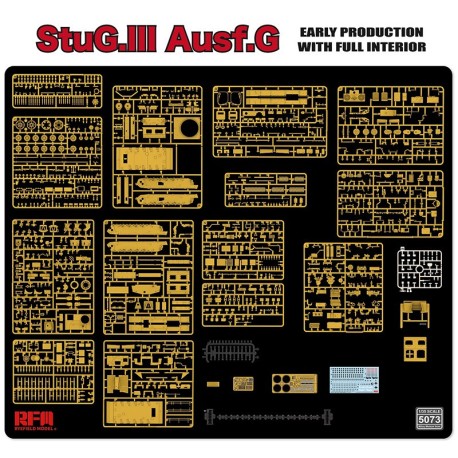StuG. III Ausf. G Early Production with full interior & workable track links. Escala 1:35. Marca RFM Model. Ref: 5073.