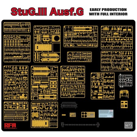 StuG. III Ausf. G Early Production with full interior & workable track links. Escala 1:35. Marca RFM Model. Ref: 5073.