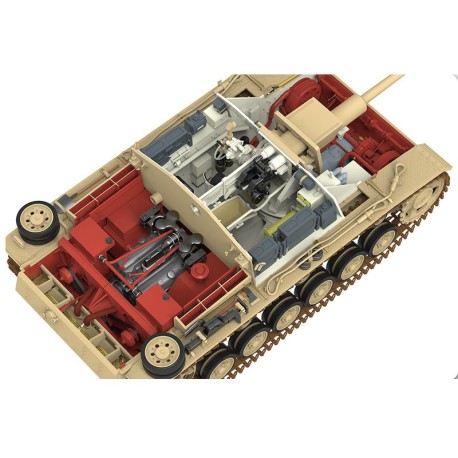 StuG. III Ausf. G Early Production with full interior & workable track links. Escala 1:35. Marca RFM Model. Ref: 5073.