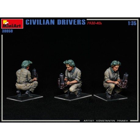 CIVILIAN DRIVERS 1930-40s. Escala 1:35. Marca Miniart. Ref: 38050.
