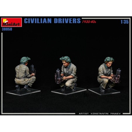 CIVILIAN DRIVERS 1930-40s. Escala 1:35. Marca Miniart. Ref: 38050.