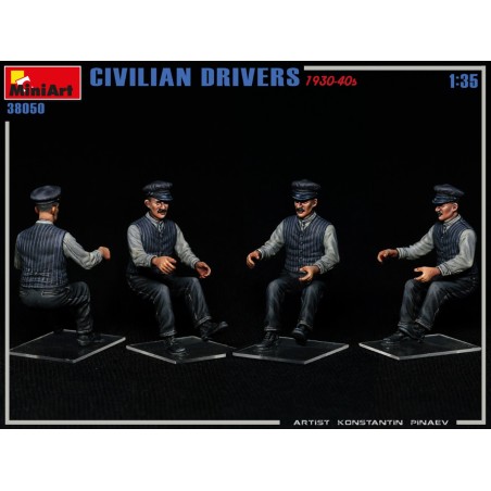 CIVILIAN DRIVERS 1930-40s. Escala 1:35. Marca Miniart. Ref: 38050.