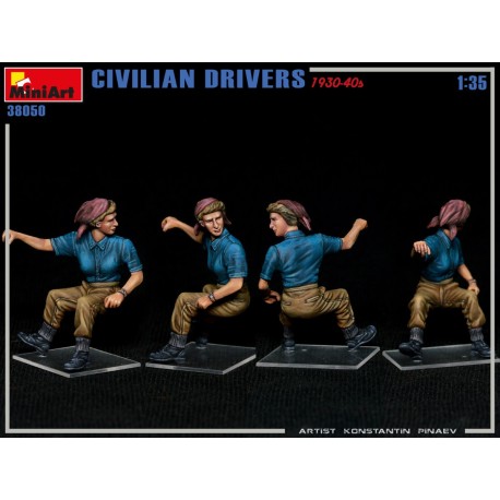 CIVILIAN DRIVERS 1930-40s. Escala 1:35. Marca Miniart. Ref: 38050.