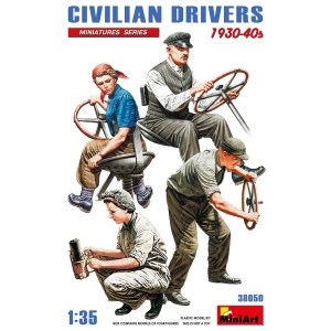 CIVILIAN DRIVERS 1930-40s. Escala 1:35. Marca Miniart. Ref: 38050.