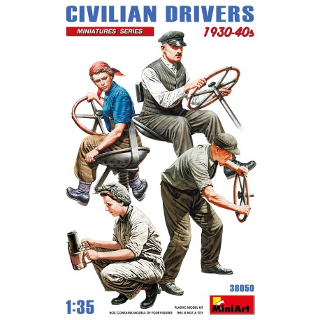 CIVILIAN DRIVERS 1930-40s. Escala 1:35. Marca Miniart. Ref: 38050.