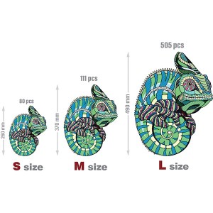 Puzzle “CHAMELEON” M, madera contrachapada. Marca Ewa. Ref: 0192. 2