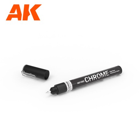 METALLIC LIQUID MARKER – CHROME. Marca AK Interactive. Ref: AK1302.