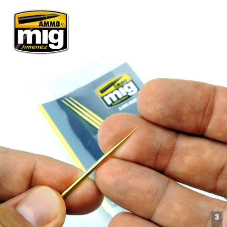 BRASS TOOTHPICKS. Marca Ammo of Mig Jimenez. Ref: AMIG8026.