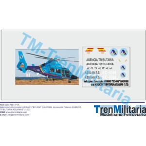 Eurocopter AS365N3 "EC-IGM", Dauphin. Agencia tributaria aduanas. Escala 1:72. Marca Trenmilitaria. Ref: 000_7561.