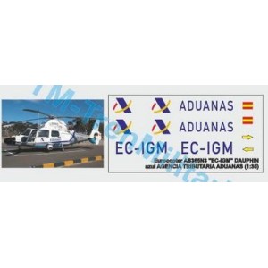 Eurocopter AS365N3 "EC-IGM", Dauphin. Agencia tributaria aduanas. Escala 1:35. Marca Trenmilitaria. Ref: 000_7544.