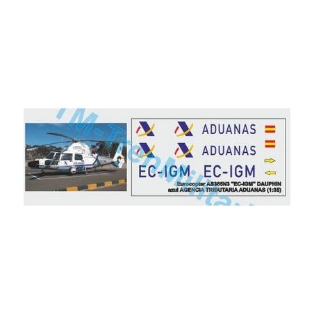 Eurocopter AS365N3 "EC-IGM", Dauphin. Agencia tributaria aduanas. Escala 1:35. Marca Trenmilitaria. Ref: 000_7544.