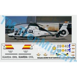 Calcas del helicóptero Eurocopter AS365N3 "09-401", Dauphin. Guardia civil. Escala 1:35. Marca Trenmilitaria. Ref: 000_7546.