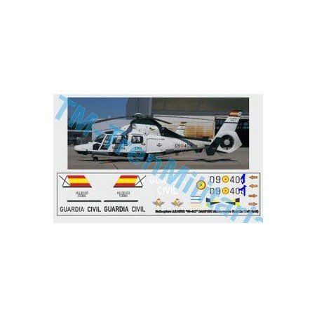 Calcas del helicóptero Eurocopter AS365N3 "09-401", Dauphin. Guardia civil. Escala 1:35. Marca Trenmilitaria. Ref: 000_7546.
