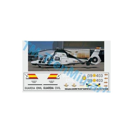 Calcas del helicóptero Eurocopter AS365N3 "09-403", Dauphin. Guardia civil. Escala 1:35. Marca Trenmilitaria. Ref: 000_7546.