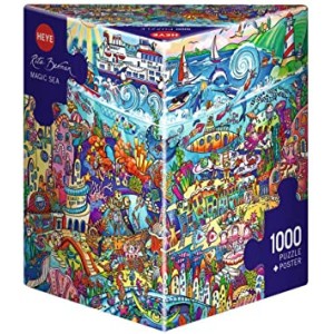 Mar Mágico + Poster. Puzzle vertical, 1000 pz. Marca Heye. Ref: 29839.