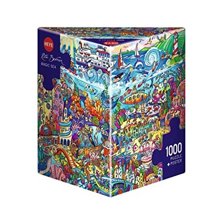 Mar Mágico + Poster. Puzzle vertical, 1000 pz. Marca Heye. Ref: 29839.