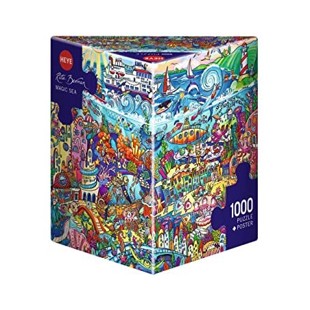 Mar Mágico + Poster. Puzzle vertical, 1000 pz. Marca Heye. Ref: 29839.