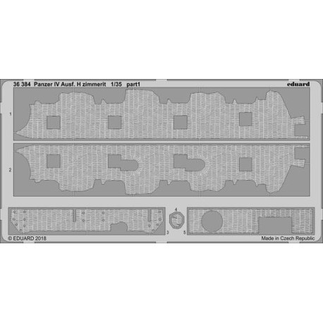 Fotograbado Panzer IV Ausf. H, Escala: 1:35. Marca Eduard. Ref: BIG3591.