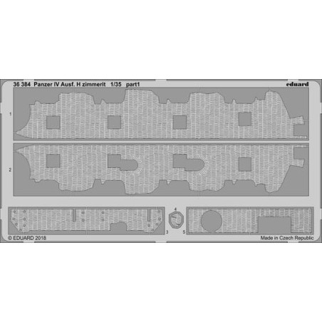 Fotograbado Panzer IV Ausf. H, Escala: 1:35. Marca Eduard. Ref: BIG3591.