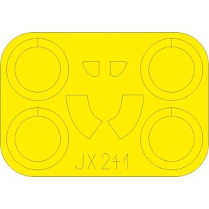 I-16 Tipo 10, Hoja de Enmascarar, Escala: 1:32. Marca Eduard. Ref: JX241.