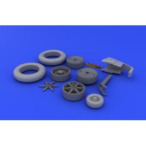 bf 109e wheels, Escala 1:32. Marca Eduard. Ref: 632004. 2