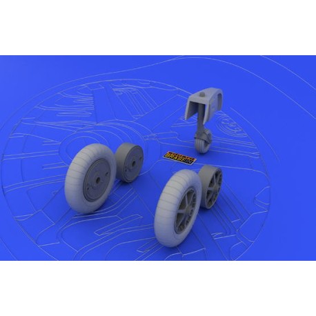 bf 109e wheels, Escala 1:32. Marca Eduard. Ref: 632004.