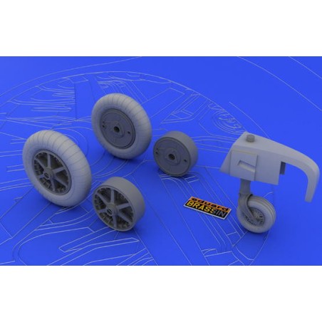 bf 109e wheels, Escala 1:32. Marca Eduard. Ref: 632004.
