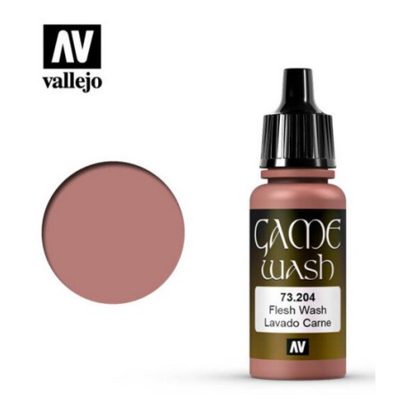 Acrilico Game Color, Wash Lavado Carne. NEW. Bote 17 ml. Marca Vallejo. Ref: 73.204, 73204.