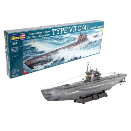 German Submarine TYPE VII C/41 Atlantic Version. Escala: 1:144. Marca: Revell. Ref: 05100.