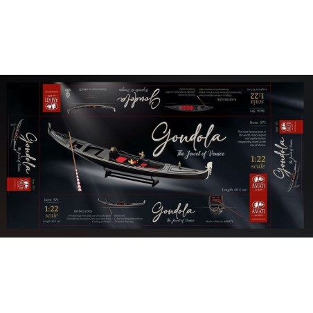 Góndola Veneciana, escala 1:22. Marca Amati. Ref: A571.