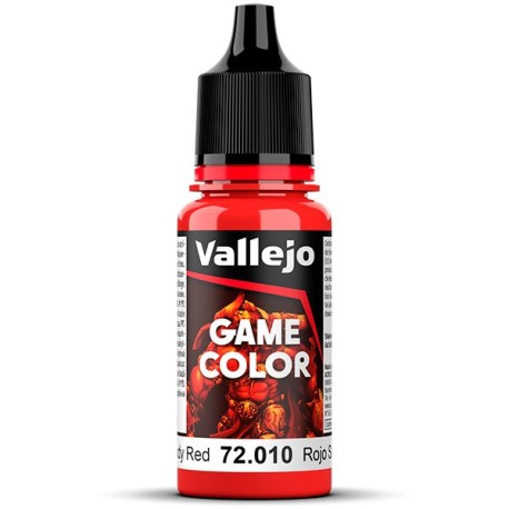 Acrilico Game Color, Rojo Sanguina. Bote 17 ml. Marca Vallejo. Ref: 72.010.
