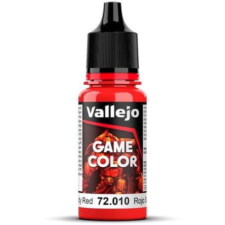 Acrilico Game Color, Rojo Sanguina. Bote 17 ml. Marca Vallejo. Ref: 72.010.