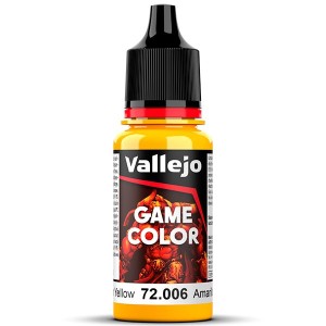 Acrilico Game Color, Amarillo Soleado. Bote 17 ml. Marca Vallejo. Ref: 72.006. 2