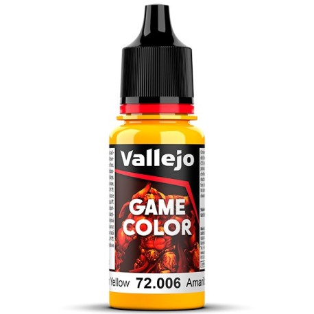 Acrilico Game Color, Amarillo Soleado. Bote 17 ml. Marca Vallejo. Ref: 72.006.
