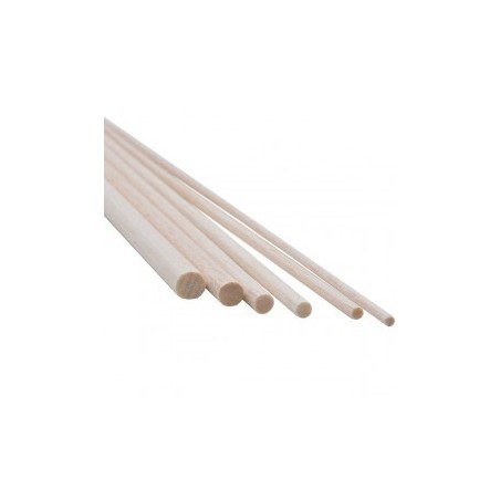 Listón redondo madera de balsa 8 x 1000 mm. 1 ud. Marca Dismoer. Ref: 35444.