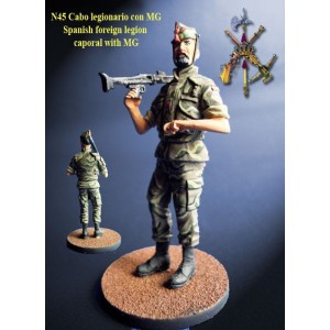 Cabo Legionario con MG, 54mm. Marca Nimix. Ref: N45.