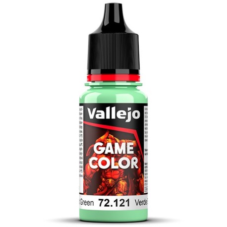 Acrilico Game Color, Verde Espectral. New. Bote 18 ml. Marca Vallejo. Ref: 72.121, 72121.